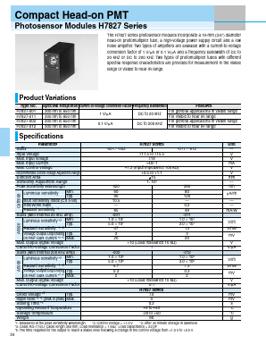 H7827-012 Datasheet PDF Hamamatsu Photonics
