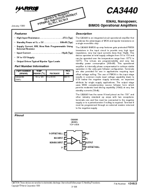 CA3440 Datasheet PDF Harris Semiconductor