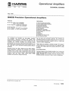 CA3493 Datasheet PDF Harris Semiconductor