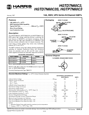 HGTP7N60C3 Datasheet PDF Harris Semiconductor