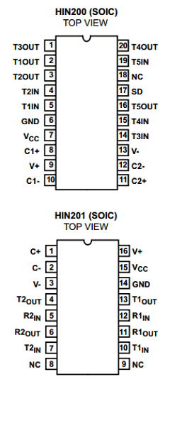 HIN205CP Datasheet PDF Harris Semiconductor