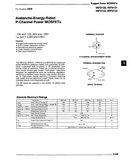 IRF9131 Datasheet PDF Harris Semiconductor