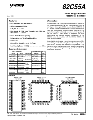 MD82C55A/B Datasheet PDF Harris Semiconductor