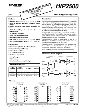 HIP2500 Datasheet PDF Harris Semiconductor