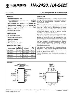 HA3-2425-5 Datasheet PDF Harris Semiconductor