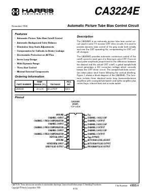 CA3224E Datasheet PDF Harris Semiconductor