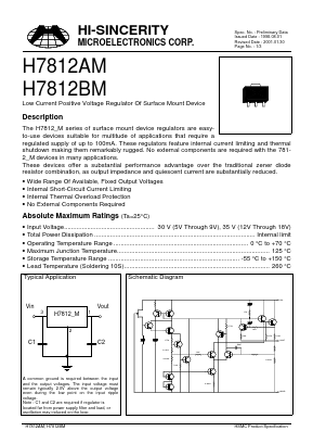 H7812BM Datasheet PDF Hi-Sincerity Microelectronics