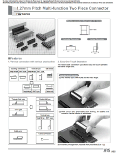 FX2B-80PA-1.27DSL Datasheet PDF HIROSE ELECTRIC