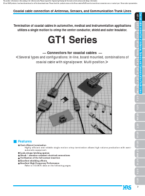 GT1-1P-30 Datasheet PDF HIROSE ELECTRIC