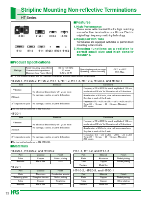 HT-30-1 Datasheet PDF HIROSE ELECTRIC