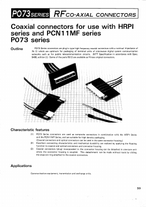 PO73-A-JJ Datasheet PDF HIROSE ELECTRIC