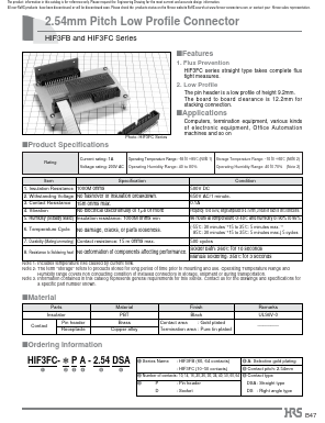 HIF3FC-50PA-2.54DSA(71) Datasheet PDF HIROSE ELECTRIC