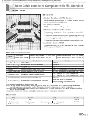 HIF3BB-64D-2.54R Datasheet PDF HIROSE ELECTRIC