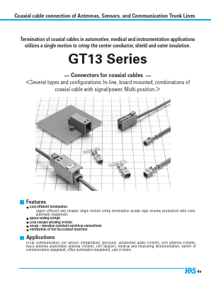 GT13-1P-DS Datasheet PDF HIROSE ELECTRIC
