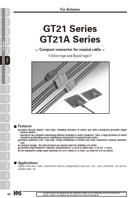 AP-GT21-30/1629S-2 Datasheet PDF HIROSE ELECTRIC