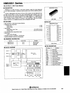 HM53051P-60 Datasheet PDF Hitachi -> Renesas Electronics