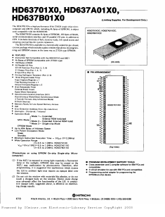 HD637A01XOC Datasheet PDF Hitachi -> Renesas Electronics