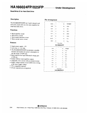 HA166025FP Datasheet PDF Hitachi -> Renesas Electronics