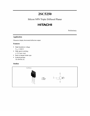 2SC5250 Datasheet PDF Hitachi -> Renesas Electronics