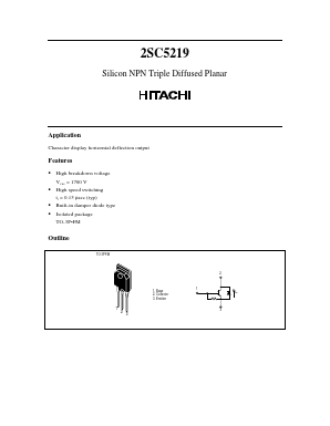 2SC5219 Datasheet PDF Hitachi -> Renesas Electronics