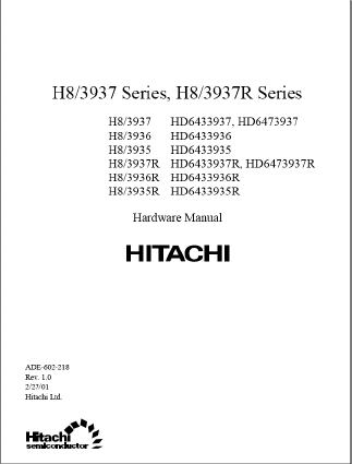 H83935 Datasheet PDF Hitachi -> Renesas Electronics