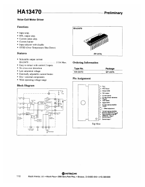 HA13470 Datasheet PDF Hitachi -> Renesas Electronics
