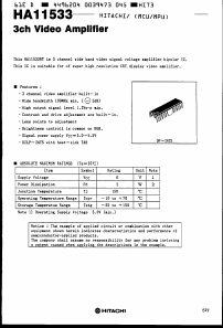 HA11533NT Datasheet PDF Hitachi -> Renesas Electronics