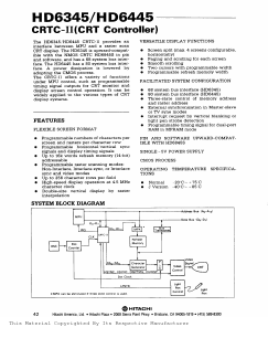 HD6345CPJ Datasheet PDF Hitachi -> Renesas Electronics