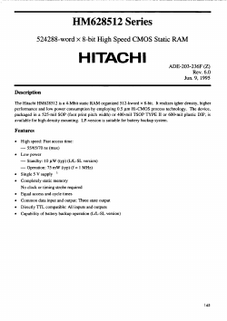 HM628512LTT-7 Datasheet PDF Hitachi -> Renesas Electronics