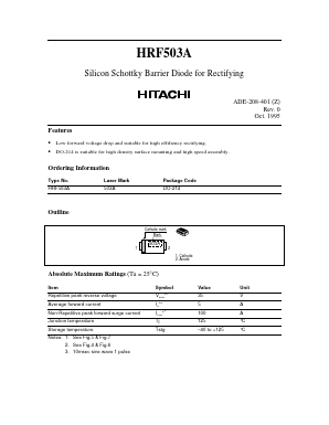 HRF503A Datasheet PDF Hitachi -> Renesas Electronics