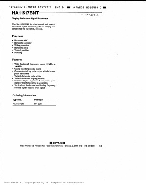 HA11517BNT Datasheet PDF Hitachi -> Renesas Electronics