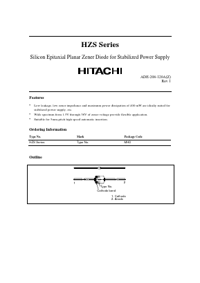HZS3B2 Datasheet PDF Hitachi -> Renesas Electronics