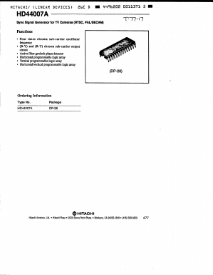 HD44007A Datasheet PDF Hitachi -> Renesas Electronics
