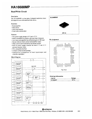 HA16688MP Datasheet PDF Hitachi -> Renesas Electronics
