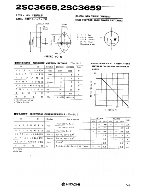 2SC3658 Datasheet PDF Hitachi -> Renesas Electronics