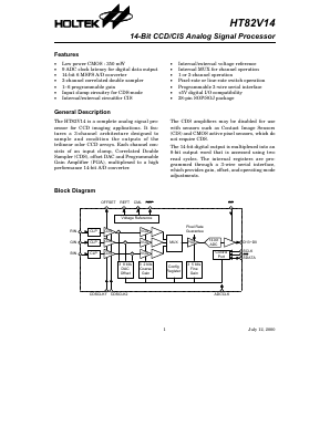 HT82V14 Datasheet PDF Holtek Semiconductor