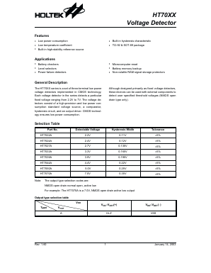 HT7022A Datasheet PDF Holtek Semiconductor