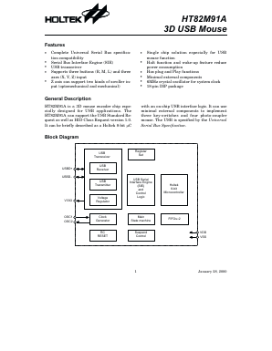 HT82M91A Datasheet PDF Holtek Semiconductor