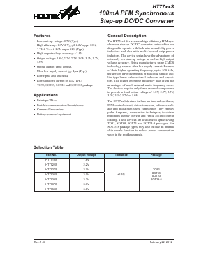 HT7722S Datasheet PDF Holtek Semiconductor