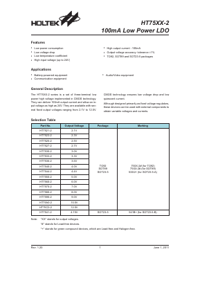 HT7550-2 Datasheet PDF Holtek Semiconductor