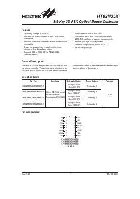 HT82M35B-1 Datasheet PDF Holtek Semiconductor