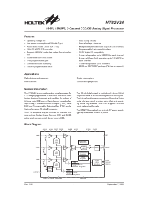 HT82V24 Datasheet PDF Holtek Semiconductor