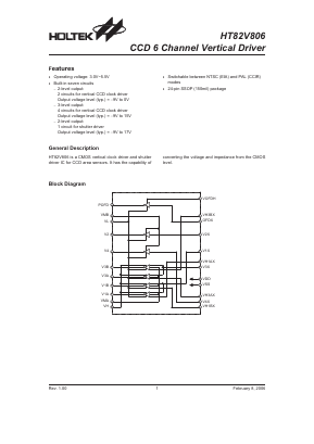 HT82V806 Datasheet PDF Holtek Semiconductor