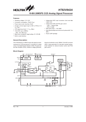 HT82V842A Datasheet PDF Holtek Semiconductor