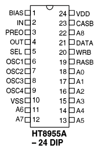 HT8955A Datasheet PDF Holtek Semiconductor
