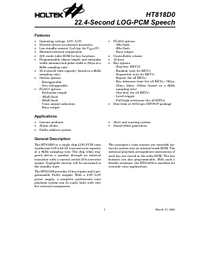 HT818D0 Datasheet PDF Holtek Semiconductor