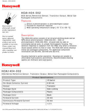 HOA1404-002 Datasheet PDF Honeywell International