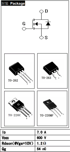 JCS7N60S-O-S-N-B Datasheet PDF Jilin Sino-Microelectronics