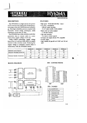 HY6264A-10 Datasheet PDF Hyundai Micro Electronics