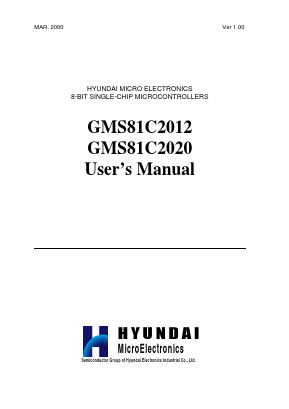 GMS81C2012LQ Datasheet PDF Hyundai Micro Electronics